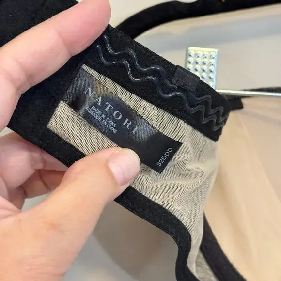 Natori Calais Strapless Bra Womens 32DDD Black Lace Mesh Underwired Convertible - Picture 6 of 8